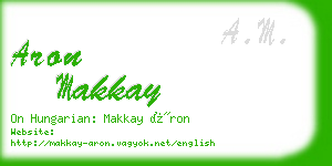 aron makkay business card